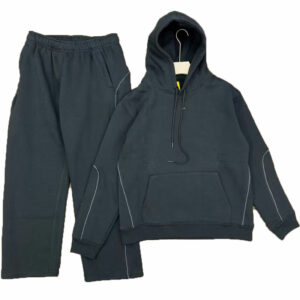 Custom Blank Hoodies and Sweatpants Set 100% Cotton French Terry Hoodie Men's Oversized Drop Shoulder Hoodies