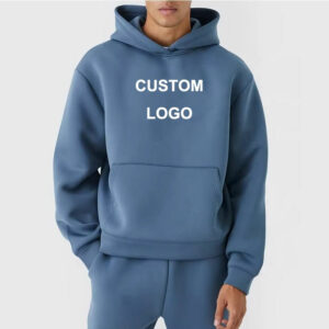 Custom logo Embroidered Puff Printing Plain Cotton Polyester Fleece Lined Boxy Fit Oversized Boxy Cropped Men Hoodie Pullover