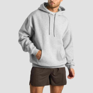 High Quality Men's Heavyweight Cotton Fleece Hoodie Oversized Breathable Kangaroo Pocket Sweatshirt Boxy Fit Hoodie for Winter