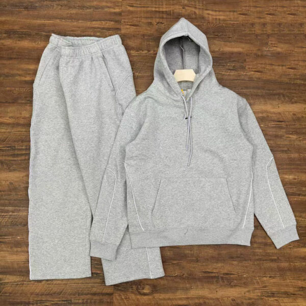 Custom Blank Hoodies and Sweatpants Set 100% Cotton French Terry Hoodie Men's Oversized Drop Shoulder Hoodies - 图片 2