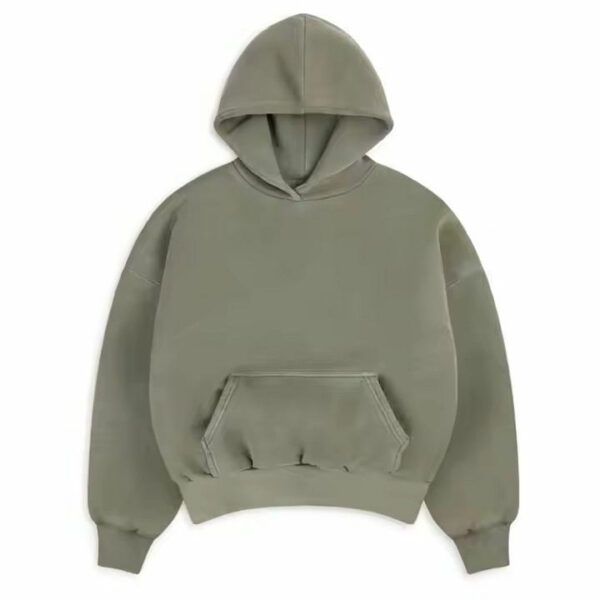 Custom Logo Men s Clothing Oversize Hooded Sweatshirt Heavyweight 100% Cotton Embroidery Patch Pullover Print Pocket Hoodie - 图片 2