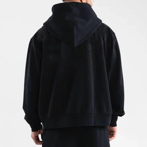Mens Streetwear Fullzip up Hoodie Custom 100% Cotton Heavyweight Puff Print Hooded Sweatshirt Zipper Blank Pullover Hoodies - 图片 2