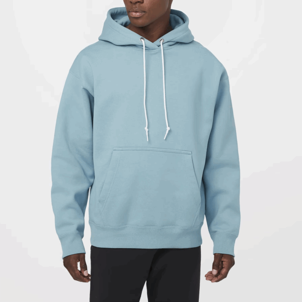 High Quality Streetwear Custom 500g Heavy Oversized Hoodie Solid Color French Cotton Fabric Essentials Hoodie Men Design Clothes - 图片 2