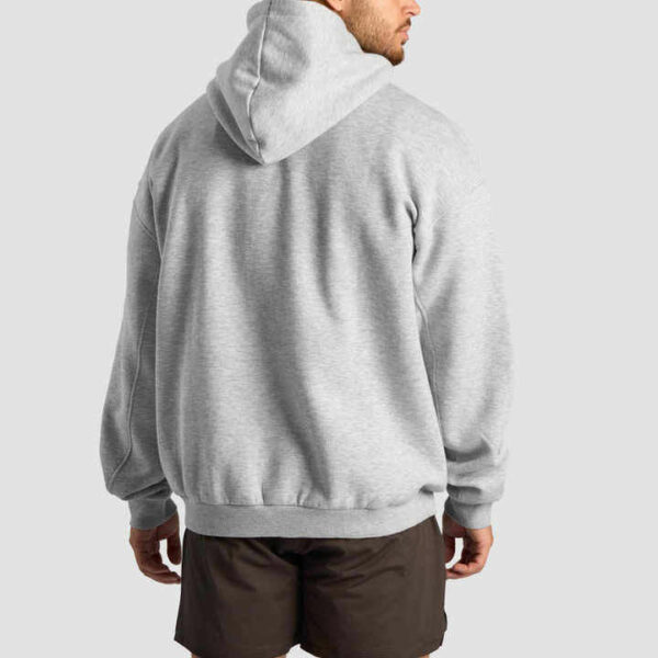 High Quality Men's Heavyweight Cotton Fleece Hoodie Oversized Breathable Kangaroo Pocket Sweatshirt Boxy Fit Hoodie for Winter - 图片 2
