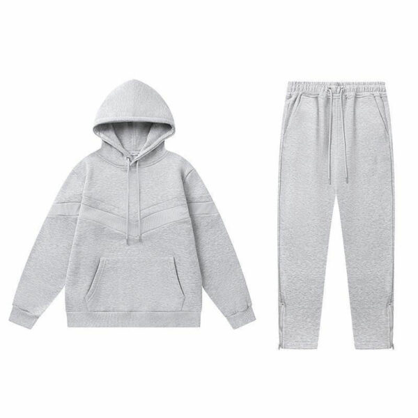 Custom Manufacturer Unisex Hoodie and Sweatpants Set Oversized Heavy Duty 500 Gsm Heavyweight French Terry Zip up Hoodie Men - 图片 4