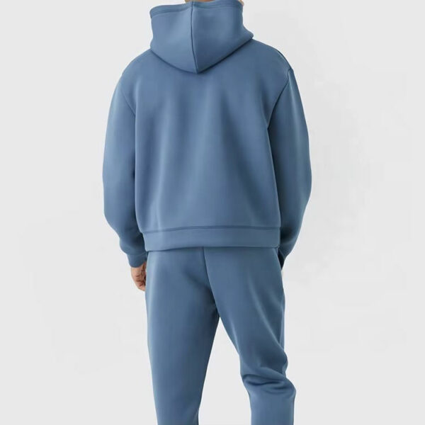 Custom logo Embroidered Puff Printing Plain Cotton Polyester Fleece Lined Boxy Fit Oversized Boxy Cropped Men Hoodie Pullover - 图片 4