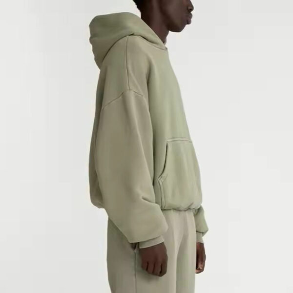 Custom Logo Men s Clothing Oversize Hooded Sweatshirt Heavyweight 100% Cotton Embroidery Patch Pullover Print Pocket Hoodie - 图片 4