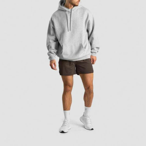 High Quality Men's Heavyweight Cotton Fleece Hoodie Oversized Breathable Kangaroo Pocket Sweatshirt Boxy Fit Hoodie for Winter - 图片 4