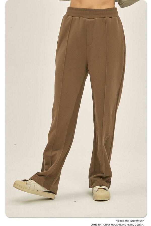 High Quality 365GSM Men's Sweatpants Drawstring French Terry Cotton Polyester Blend Sweatpants Solid Blank Sweatpants for Men - 图片 2