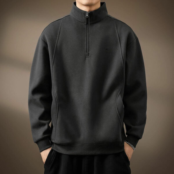 Custom Logo High Quality Men Blank Casual Fleece Gym Comfortable 1/4 Zip Pullover Golf Quarter Zip Pullover