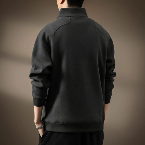 Custom Logo High Quality Men Blank Casual Fleece Gym Comfortable 1/4 Zip Pullover Golf Quarter Zip Pullover - 图片 3