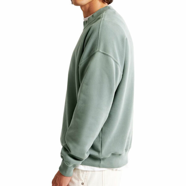 ustom Luxury Quality Men's Sweatshirt Cotton Rib Crewneck Streetwear Drop Shoulder Pullover Men's Hoodies & Sweatshirts - 图片 4