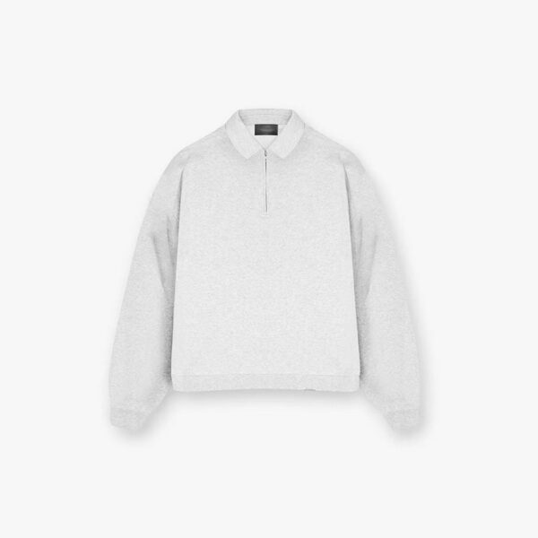 Custom Logo Mens Polo Fleece Cotton Stand Collar Hoodies Loose Oversize Half Zip Pullover Sweatshirt for Men - 图片 5