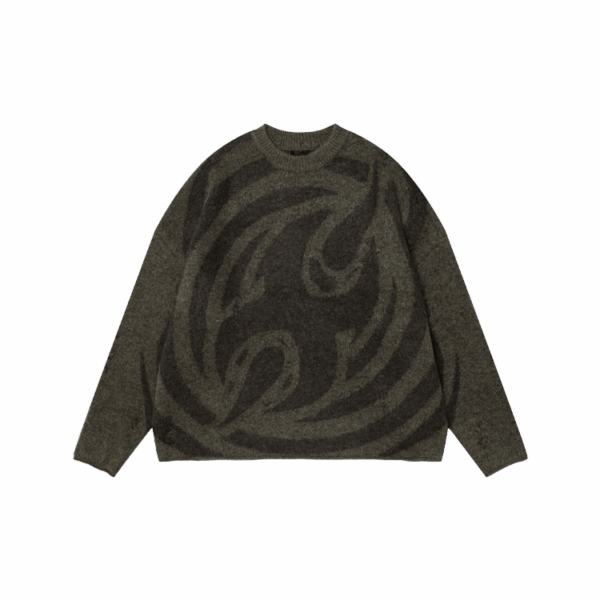 Fall Winter American Retro Fashionable Brand Sweater Distressed Neck Crew Neck Men Women Soft Waxy Knitting Top Heavy - 图片 2